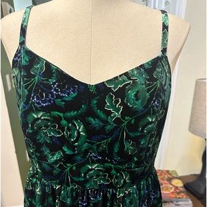 Green/black/purple velvet dress size 2X